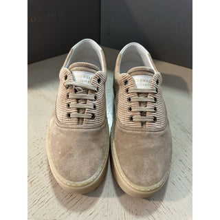 NIB $950 Brunello Cucinelli Men’s Suede Sneakers Shoes Beige 7 US/40 Eu