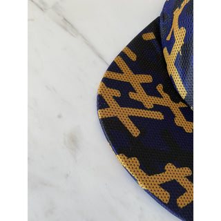 NWT Ermenegildo Zegna Couture Crest Embossed Baseball Hat Navy Size S Italy
