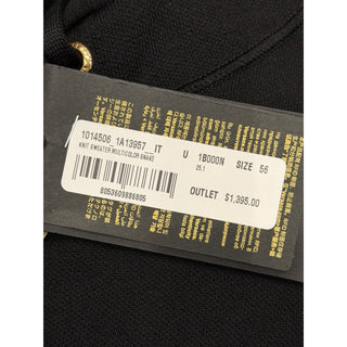 Versace Embroidered Wool/Silk Black Jacket with Hoodie 46 US (56) 1014506 NWT