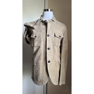 NWT $6500 Giorgio Armani Men’s Suede Jacket Blazer taupe-beige 44 US/54 Eu Italy