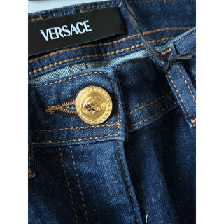 Versace Women’s Stone Wash Denim Stretch Blue Jeans Size 26 US 1018685 NWT $700