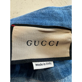 Gucci Men Eco WSH Org Denim Button Down Shirt Blue 48 Eu/M New $1650