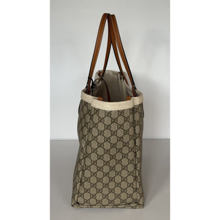 Gucci Lido Large Reversible Canvas Tote Bag Beige/Brown GG Supreme 772176 IT NWT