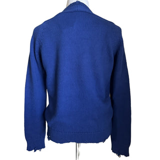 NWT $890 Saint Laurent Men’s Crewneck Sweater Blue Size XL Italy