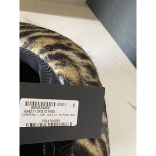 NWT Saint Laurent Womens Fedora Hat Beige/Black Size S Italy