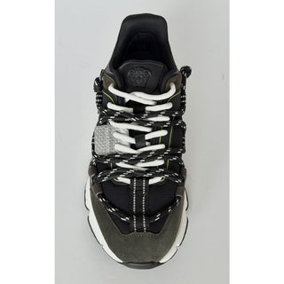Versace Men's Greca Sneakers Gray/Green 10.5 US (43.5 Euro) IT 1021490 IT NIB