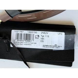 Versace Greca Calf Leather Reversible Brown/Black Belt 115 (46) 1021757 IT NWT