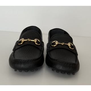 Gucci Leather Horsebit Driver Loafers Shoes Black 8.5 US (8 Gucci) 674254 NIB