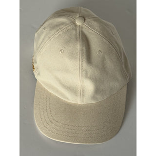 Gucci Gold-tone Logo Baseball Cap Hat Cotton Ivory M (58 cm) Italy 792386 IT NWT