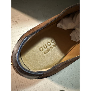 NIB Gucci Men’s Leather Suede Oxford Shoes Cocoa/Brown 11 US/10.5 UK 719741