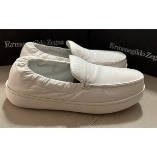 Ermenegildo Zegna Couture Leather Slippers Sneakers Shoes White 8 US New $860
