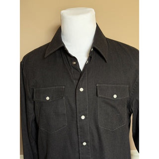 Versace Embroidered Long Sleeve Shirt Charcoal 46 US (56 Eu) 1021351 NWT $1700