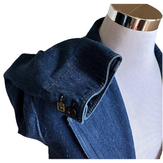 NWT $3600 Gucci Mens Washed Organic Denim Blazer Jacket DK Blue 46 US/56 Eu