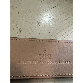 Gucci Women Leather GG Belt warm caramel / nude beige Size 120/48 NWT
