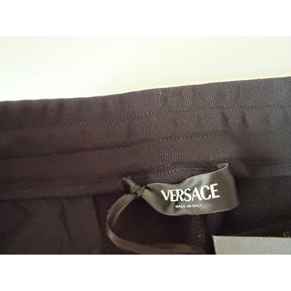 Versace Men's Embroidered Black Activewear Pants 4XL Italy 1012568 NWT $1195