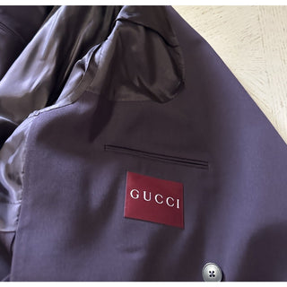 Gucci Men Double Breasted Jacket Blazer Purple 46 US/56 Eu New $4000