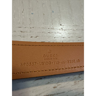 Gucci Women Leather GG Belt Brown Size 115/46 NWT 690557