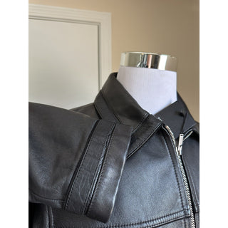 New $5490 Saint Laurent Men’s Leather Jacket Coat Black 40 US/52 Eu Italy