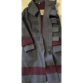 New $3550 Burberry Men’s Oversized Wool Hooded Coat DARK CHARCOAL 38 US/48 Eu