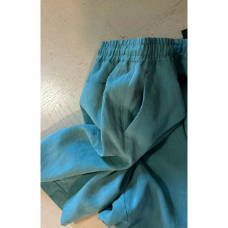 Giorgio Armani Men Linen Drawstring Bermuda Short Pants Green 40/56 NWT $875