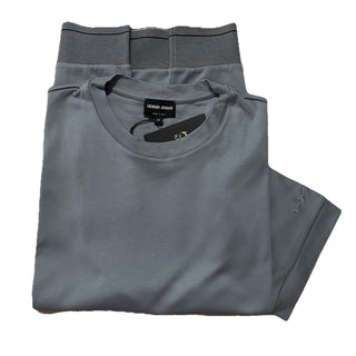 NWT $625 Giorgio Armani Mens T Shirt Gray Size 48/M Made In Italy