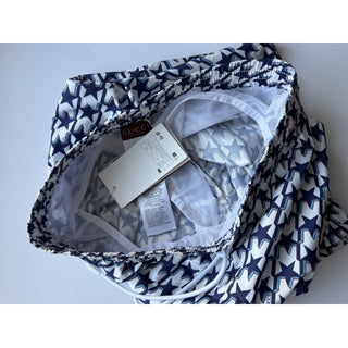 Gucci Geometric Star Print Swim Shorts Blue/White Men 30 US (46 Euro) 790916 NWT