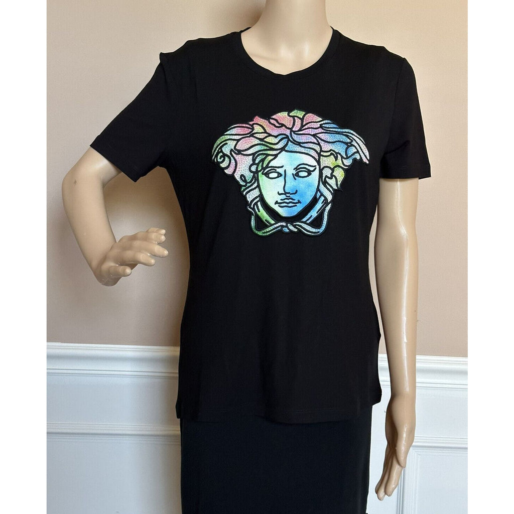 NWT $725 Versace Medusa Head Crystal-embellished T-Shirt 2 US (38 Euro) 1A00769