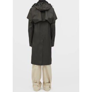 New $3100 Bottega Veneta Men Stretch Cotton Trench Coat Color DK Chocolate S