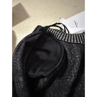 New $3050 Balmain Patterned-Knit Body-Con Minidress Black 44/12 Italy