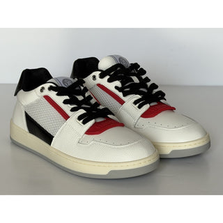 Versace Low Top Leather Sneakers White/Black/Red Men 8 US (41 Eu) IT 1022558 NIB