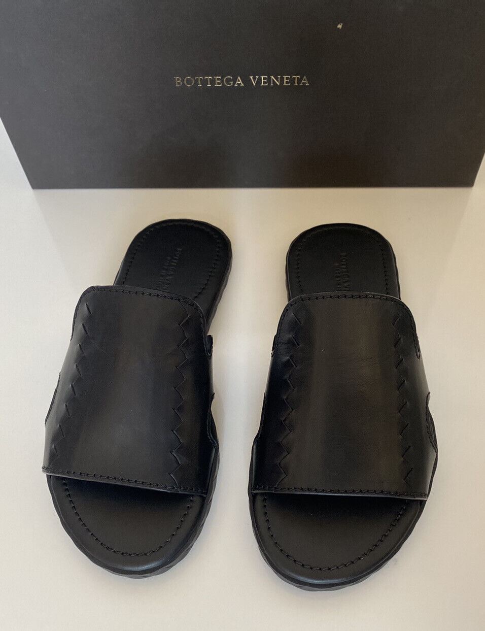 NIB $540 Bottega Veneta Men's Leather Sandals 5 US (38 Euro) 474941