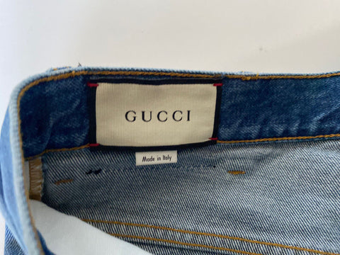Gucci Men's Blue Stone Washed Jeans Pants 38 US (54 Euro) Italy 623953 NWT