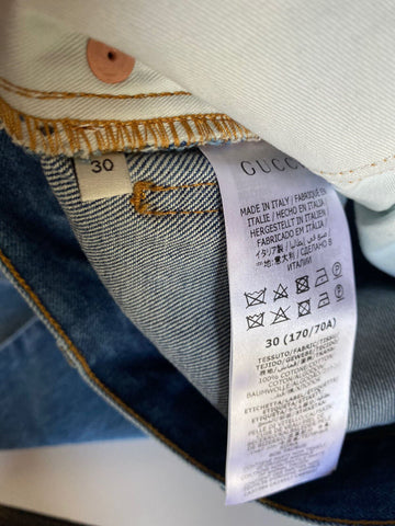 Gucci Men's Blue Stone Washed Jeans Pants 38 US (54 Euro) Italy 623953 NWT
