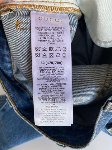Gucci Men's Blue Stone Washed Jeans Pants 38 US (54 Euro) Italy 623953 NWT