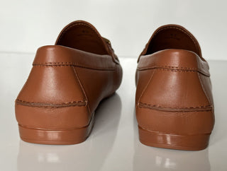VERSACE Men's Brown Calf Leather Driver Shoes 7.5 US (40.5 Eu) DSU6014