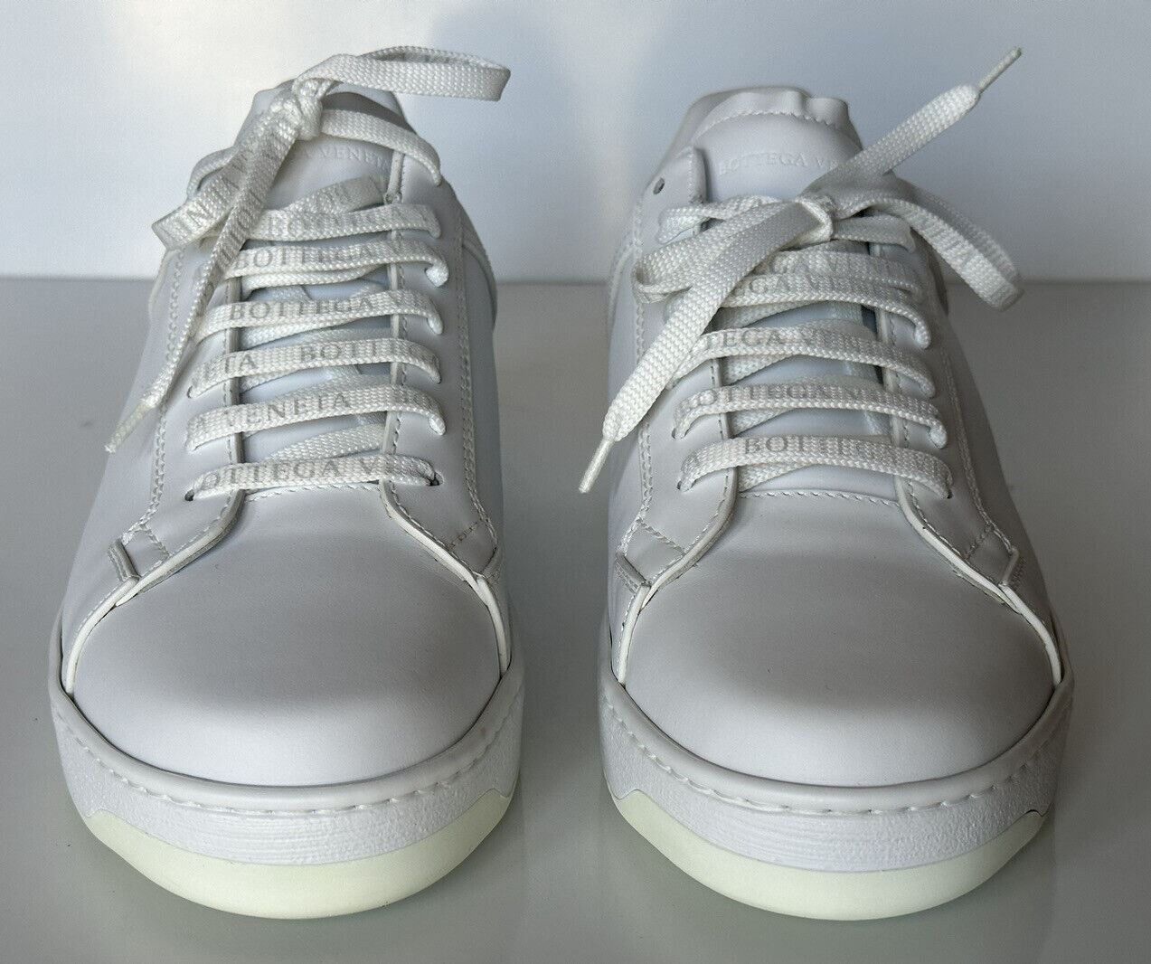 Bottega Veneta Men's White Calf Leather Sneakers 6 US (39) 578298 9122 NIB $690