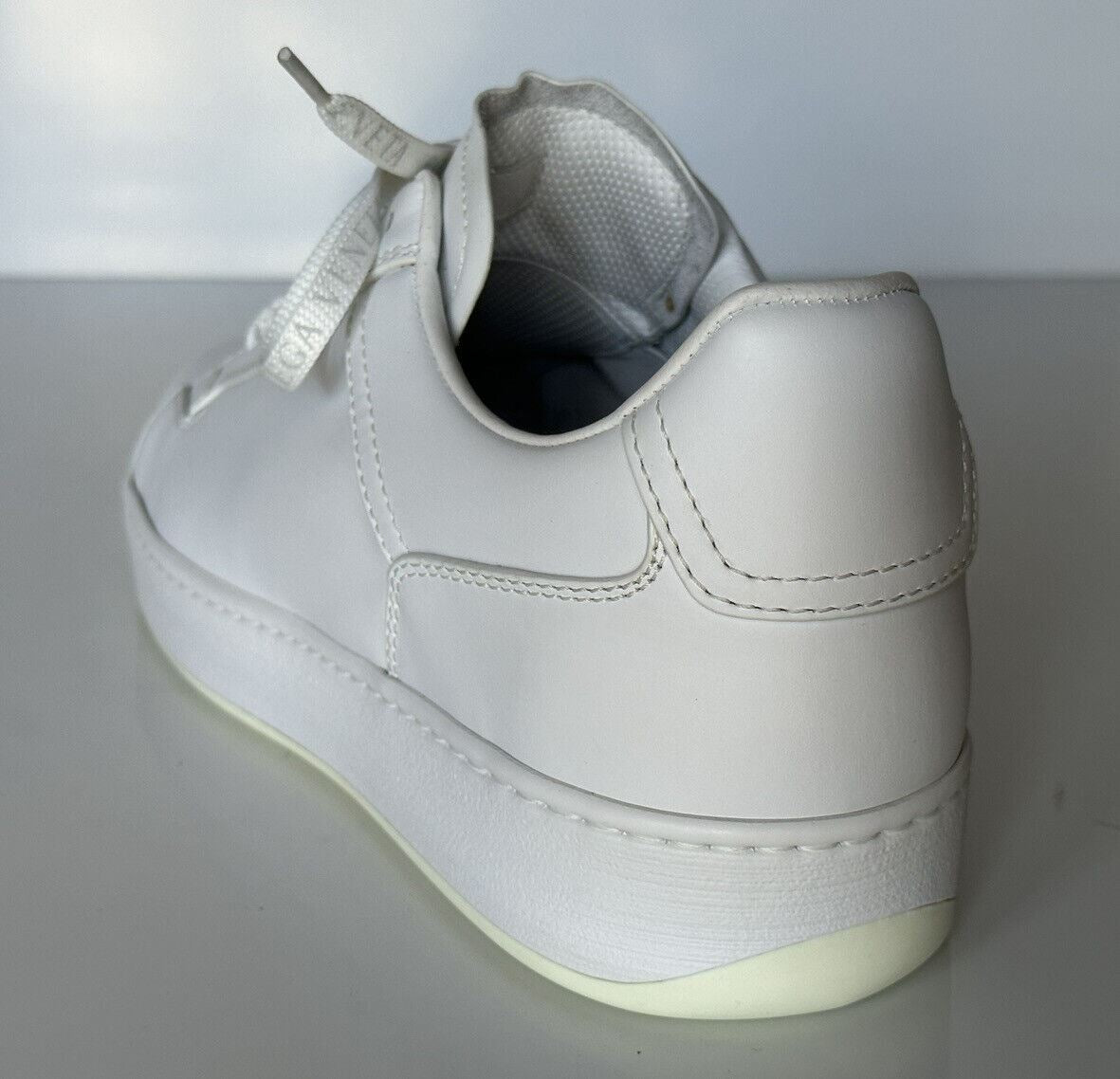 Bottega Veneta Men's White Calf Leather Sneakers 6 US (39) 578298 9122 NIB $690