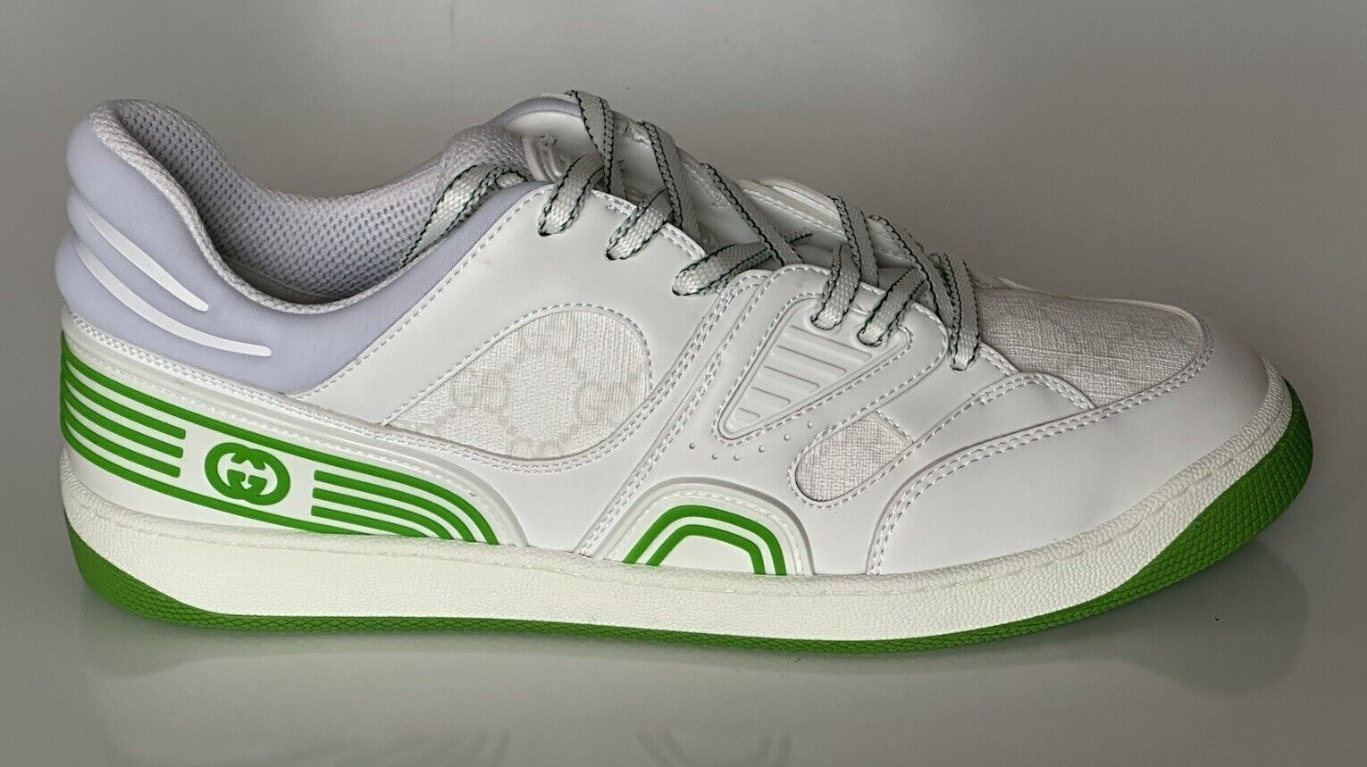 Gucci Demetra GG Men's Low-top Green/White Sneakers 11 US Gucci 10.5 698785 NIB