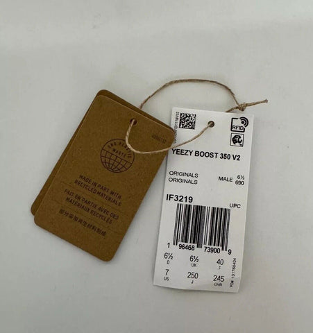 Yeezy Boost 350 V2 Men’s Low Top Sneakers Gray 7 US  (40 Eu) Made by Adidas NIB