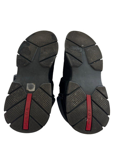 Prada Black Men's Sneakers Strap 8.5 US (41.5 Euro) Made in Italy 4D3359