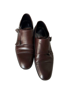Giorgio Armani Men’s Brown Leather Monk Strap Shoes 9.5 US (8.5 IT) X2L072 Italy