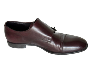 Giorgio Armani Men’s Brown Leather Monk Strap Shoes 9.5 US (8.5 IT) X2L072 Italy