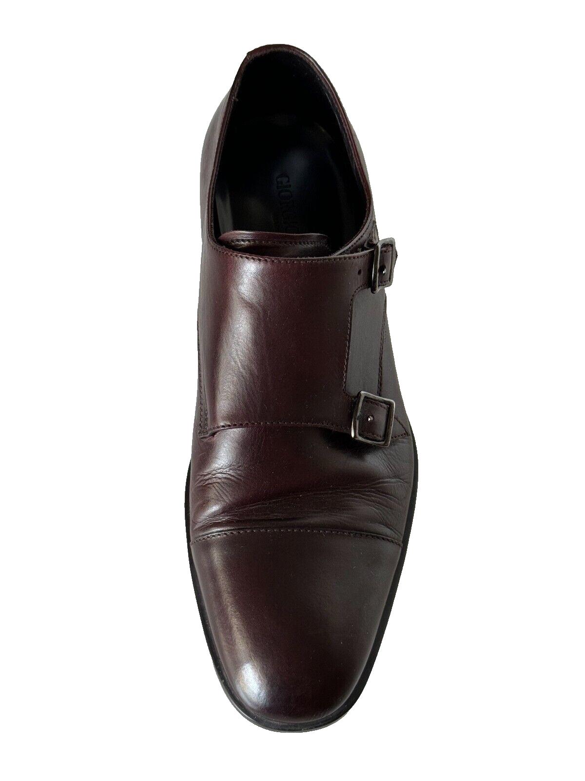 Giorgio Armani Men’s Brown Leather Monk Strap Shoes 9.5 US (8.5 IT) X2L072 Italy