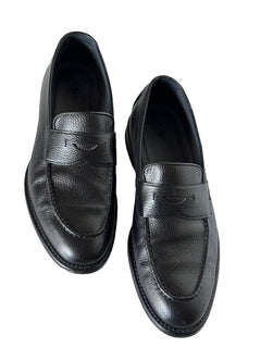 Boss Hugo Boss Men's Black Loafer Leather Shoes 9 US (8 IT) Made in Italy