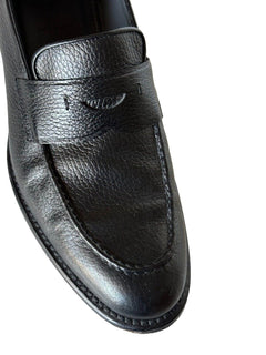 Boss Hugo Boss Men's Black Loafer Leather Shoes 9 US (8 IT) Made in Italy