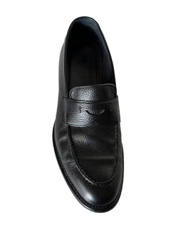 Boss Hugo Boss Men's Black Loafer Leather Shoes 9 US (8 IT) Made in Italy