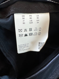 Boss Hugo Boss Navy Dark Blue Mens Wool Dress Pants Size 34 US