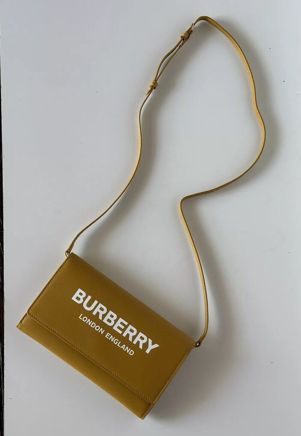 NWT $695 Burberry Hazelmere Leather Crossbody Bag Light Copper Orange 8046308 IT