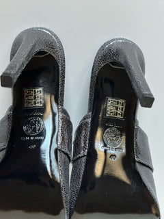 NIB $990 Versace Virtus Leather Black Sandals Shoes 10 US (40 Eu) Spain 1011901