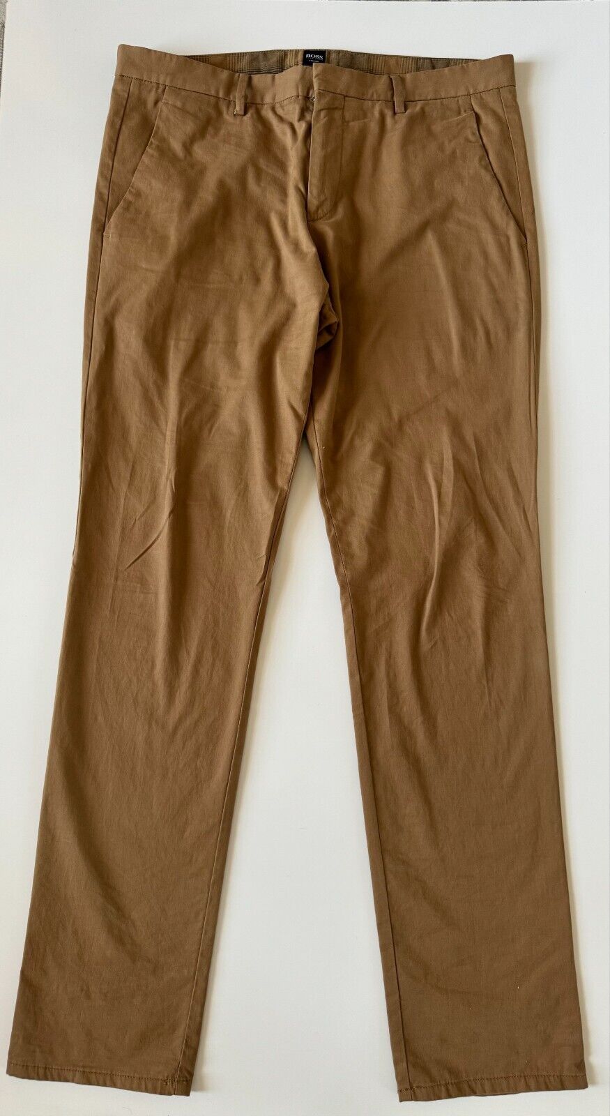 Boss Hugo Boss Men’s Brown Slim Fit Dress Pants Size 34 US Cotton/Cashmere